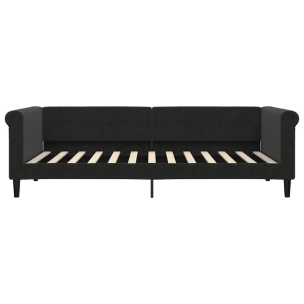 Dagbädd utdragbar svart 90x200 cm sammet