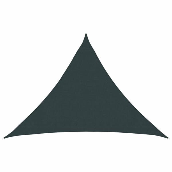 Solsätt segel 7 x 5 x 5 m HDPE Triangulär Mörkgrön