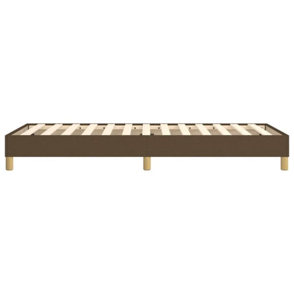 Boxspring-sängram mörkbrun 100x200 cm tyg