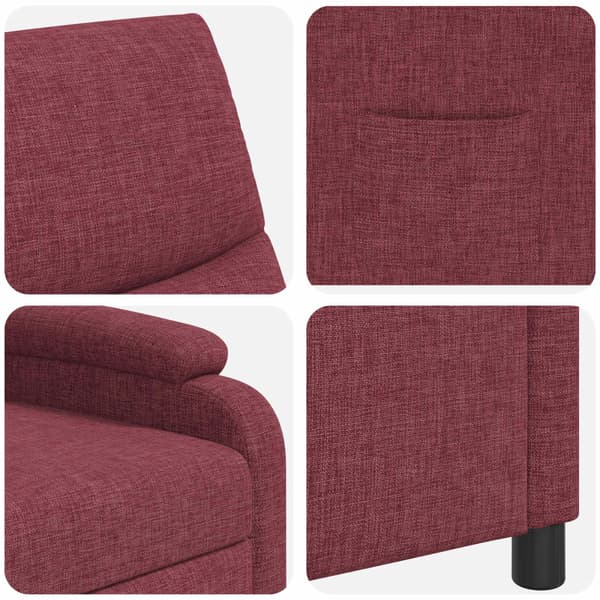 Recliner Vinröd Tyg