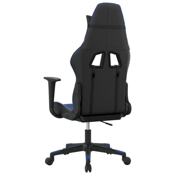 Gamingstol svart och blå konstläder