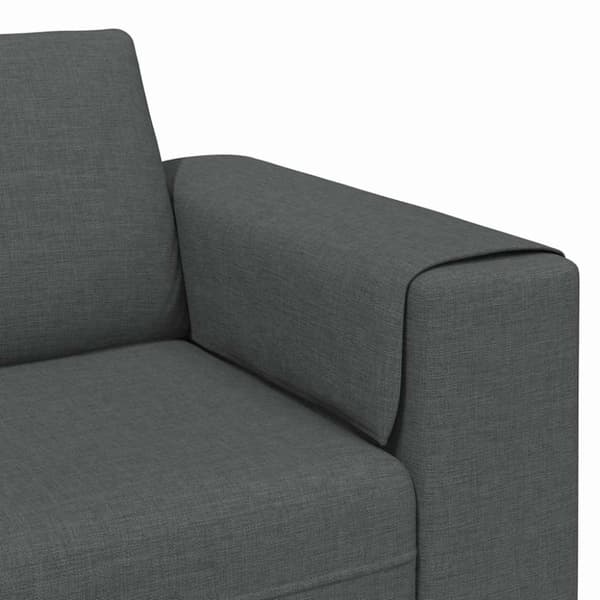 Vardagsrumsoffa Mörkgrå 250 x 77 x 76 cm Polyester
