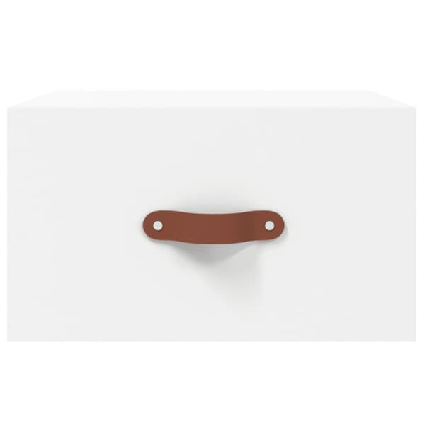 Väggmonterat sängbord vit 35x35x20 cm
