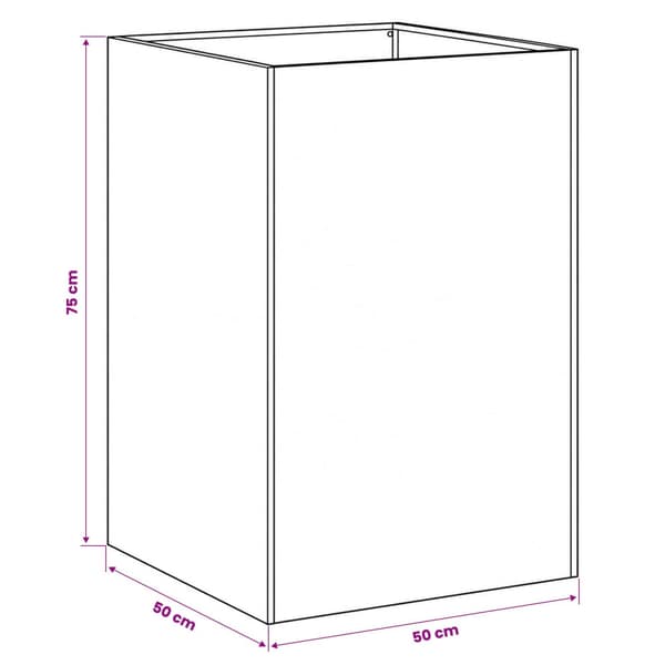 Trädgårdsplanterare 2 st Silver 50 x 50 x 75 cm Rostfritt stål