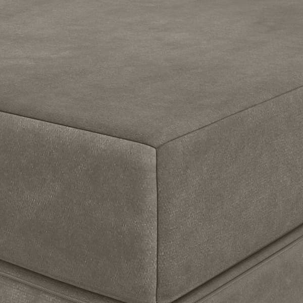 Fällbar Soffbed 180 x 67 x 45 cm Ljusgrå