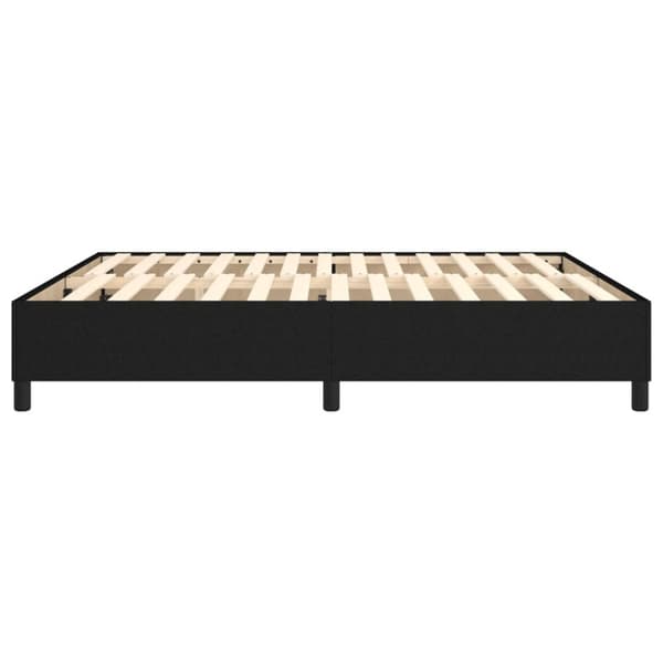 Boxspring-sängram svart 160x200 cm tyg