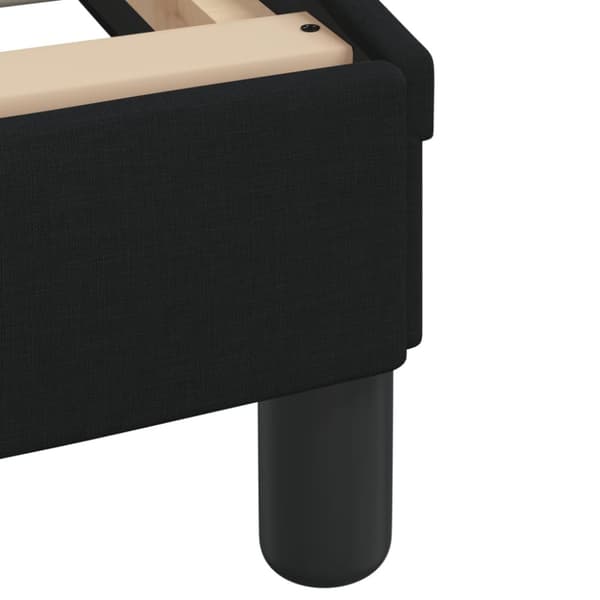 Bed with Mattress "Dover" Black 140x190 cm Fabric