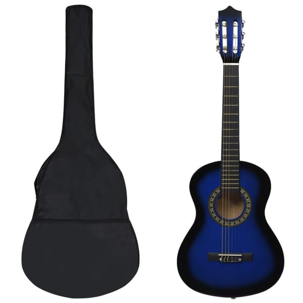 Klassisk gitarr för nybörjare 8 delar blå 1/2 34"