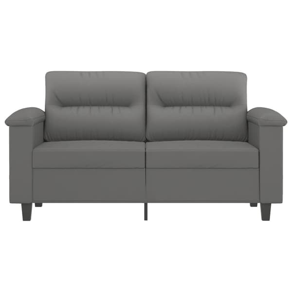 2-sitssoffa mörkgrå 120 cm mikrofibertyg