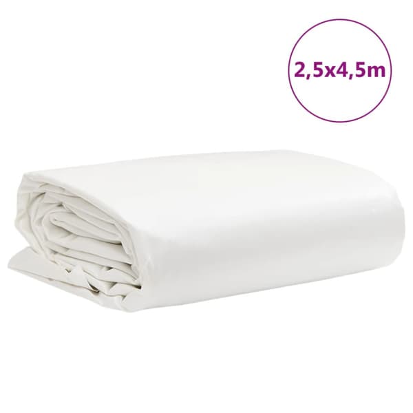 Presenning vit 2,5x4,5 m 650 g/m²