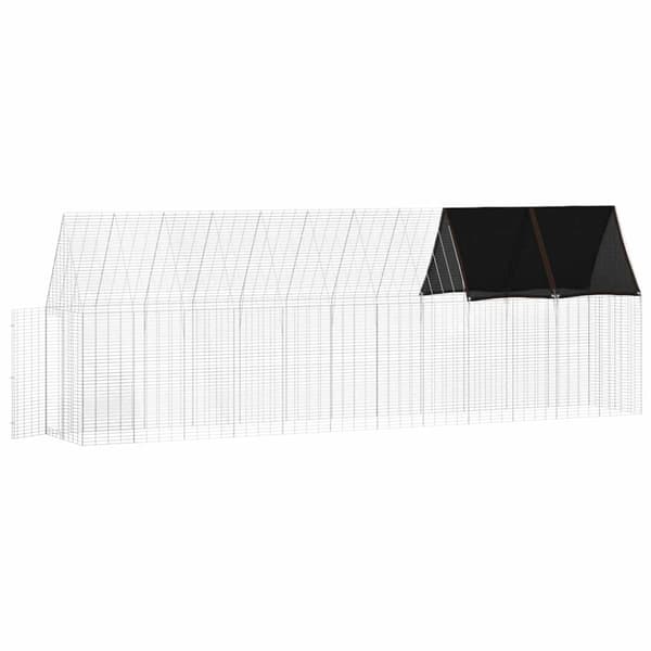 Hönshus 2 pcs Silver 600 x 100 x 210 cm Galvaniserat Stål