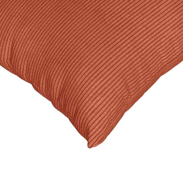 Sofakuddar 2 pcs Röd orange 45 x 45 cm Kordread tyg