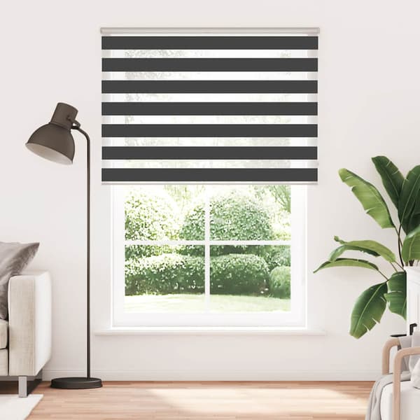 Rullgardin zebra svart 160x200 cm tyg bredd 155,9 cm polyester