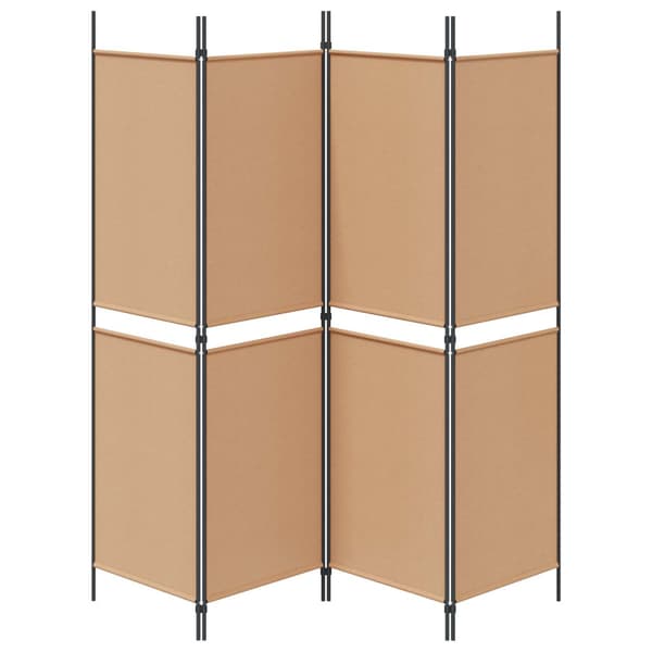 4-panel rumavdelare Beige 200 x 180 cm Tyg