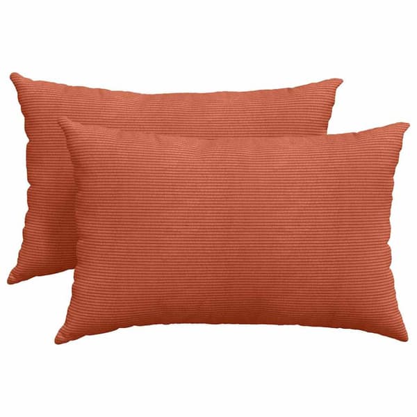 Sofakuddar 2 pcs Röd orange 60 x 40 cm Kordread tyg