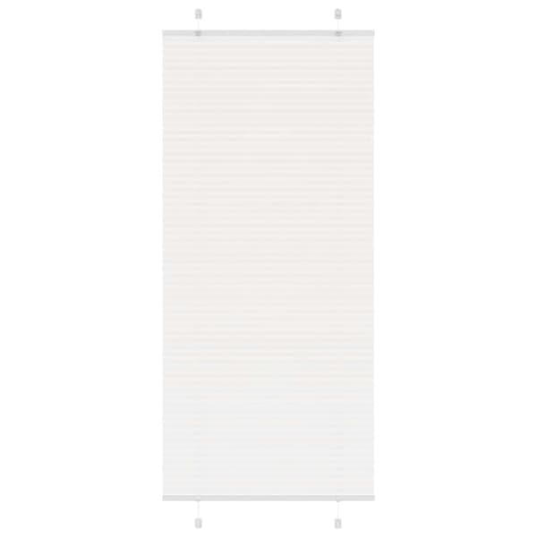 Plisserad persienn vit 100x200 cm tyg bredd 99,4 cm polyester