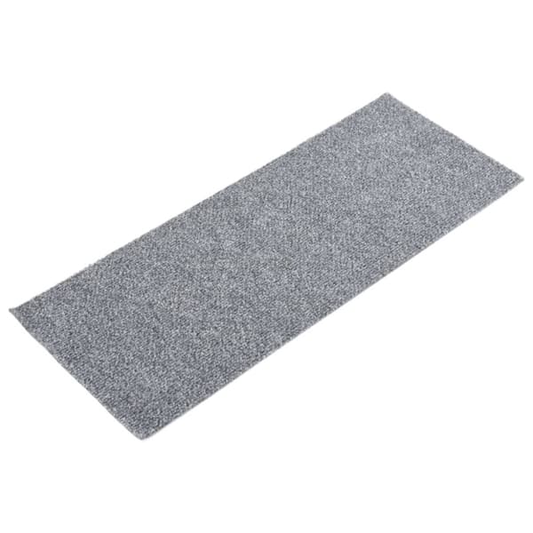 Trappmattor självhäftande 15 st 60x25 cm ljusgrå rektangulära