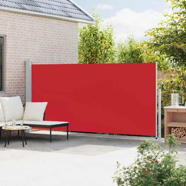 Infällbar sidomarkis 180x500 cm röd