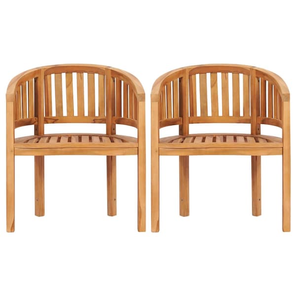 Bananstolar 2 st massiv teak