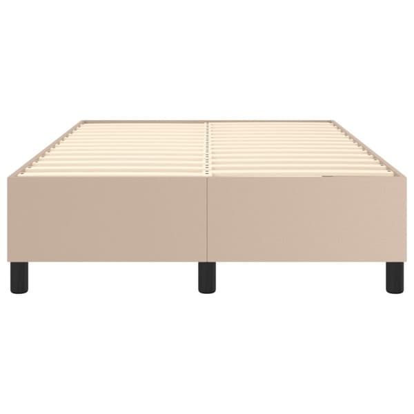 Boxspring-sängram cappuccino 120x200 cm konstläder