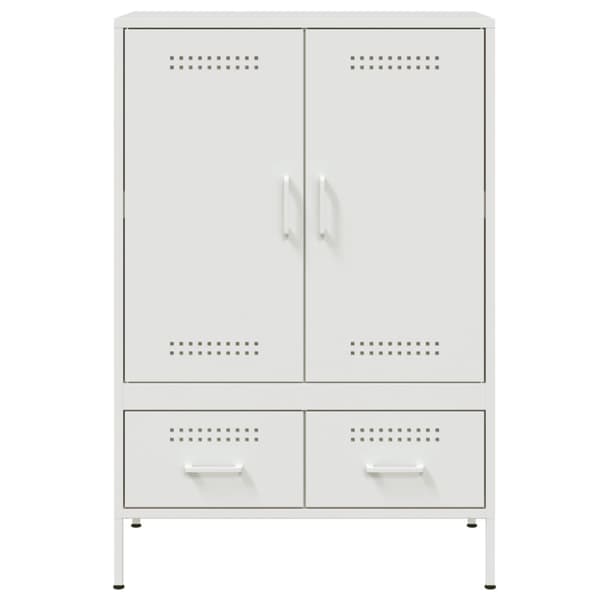 Högskåp vit 68x39x101,5 cm stål