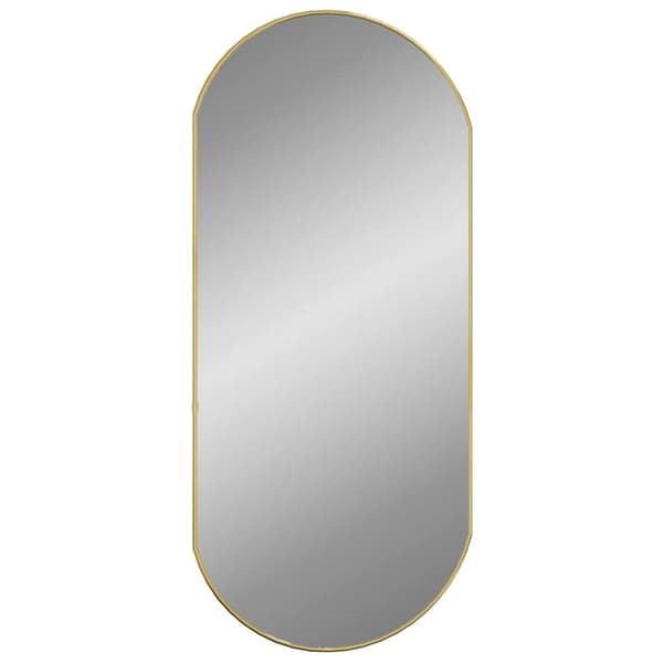 Väggspegel guld 90x40 cm oval