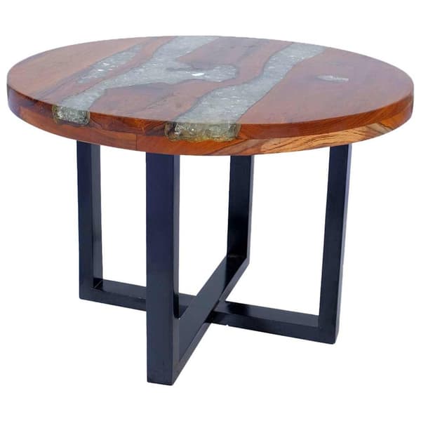 Soffbord teakträ harts 60 cm