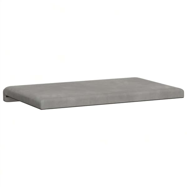 Bänk kudde Sammet (V) Ljusgrå Djup 35 cm