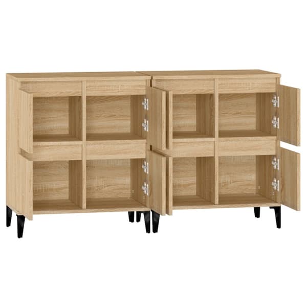 Skänk 2 st sonoma ek 60x35x70 cm konstruerat trä