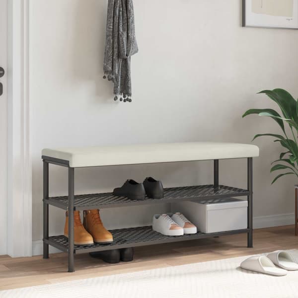 Bänk kudde Sammet (V) Gräddvit Djup 35 cm