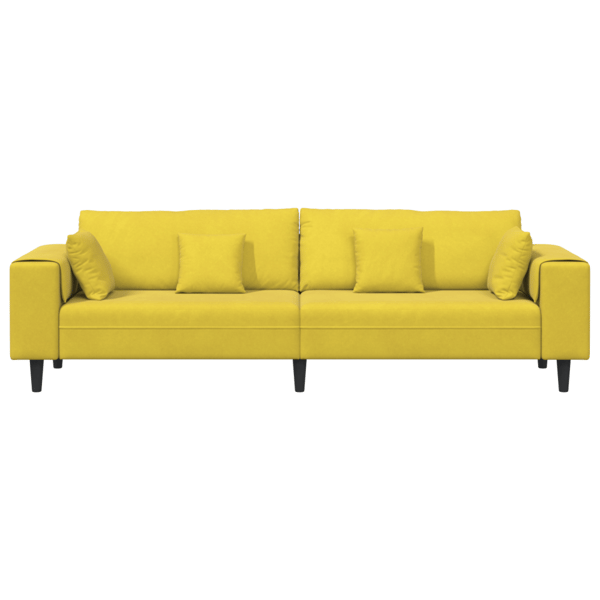 Soffa Gul 250 x 77 x 76 cm Sammet