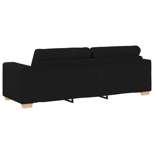 3-sitssoffa svart 220x78x80 cm tyg