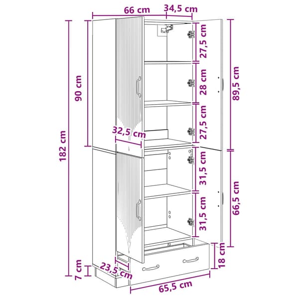 Skåpset 2 pcs Artisan-ek Konstruerat trä