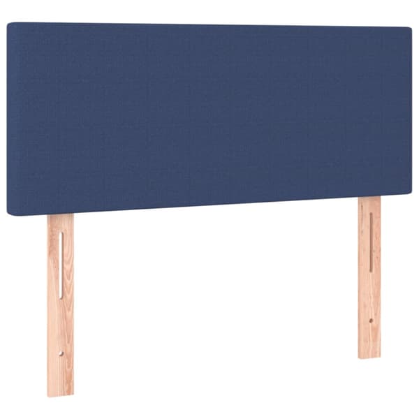 Ramsäng med madrass blå 90x200 cm tyg
