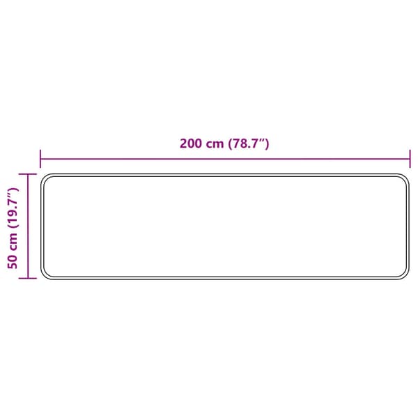 Mattlöpare MARSA Vit 50 x 200 cm Polyester och PVC