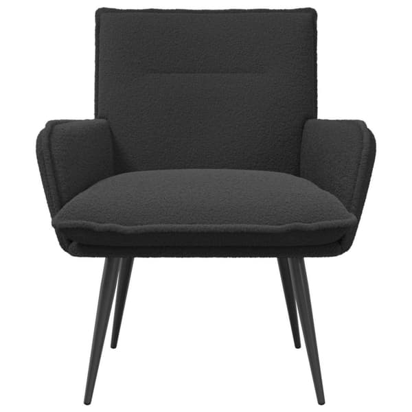 Fåtölj Mörkgrå Bouclé