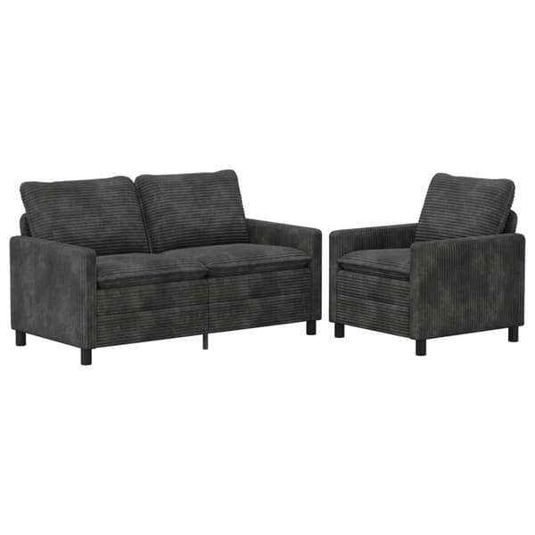 Soffset 2 pcs Mörkgrå Polyester