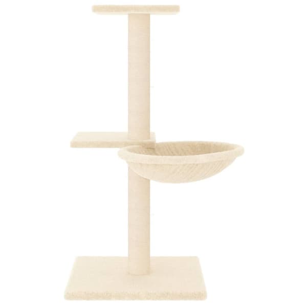 Klösträd med sisalpelare gräddvit 72 cm