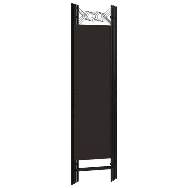 Rumsavdelare 4 paneler brun 160x180 cm