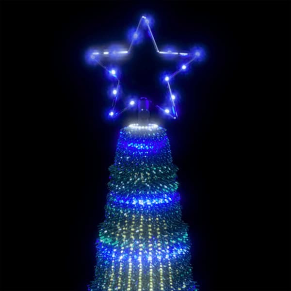 LED julgran 475 LEDs blå 247 cm