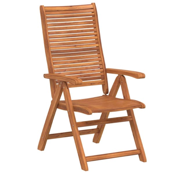 Fällbara fåtöljer 6 st 56x72x107 cm Massivt trä akacia