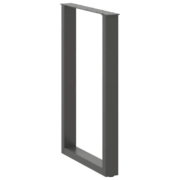 Barbordsben U-formade 2 st antracit 60x(90-91) cm stål