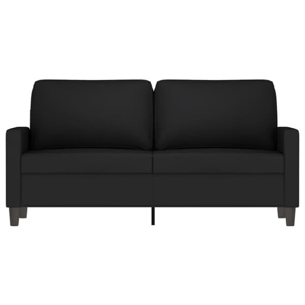 Soffa 2-sits svart 140 cm sammet
