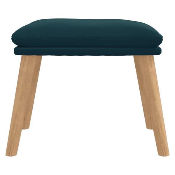 Fotpall blå 45x29,5x35 cm sammet