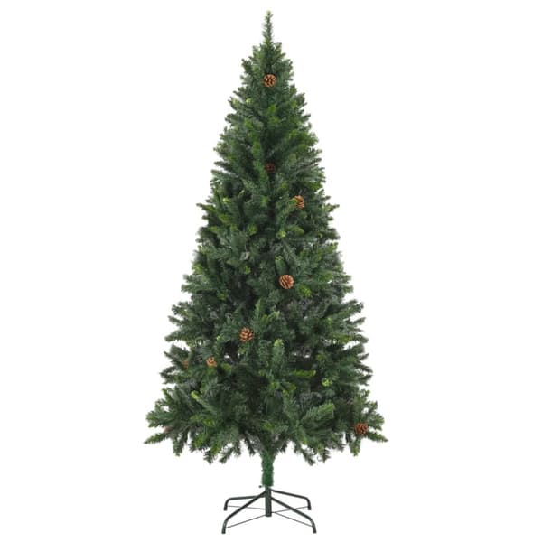 Plastgran med kottar grön 180 cm