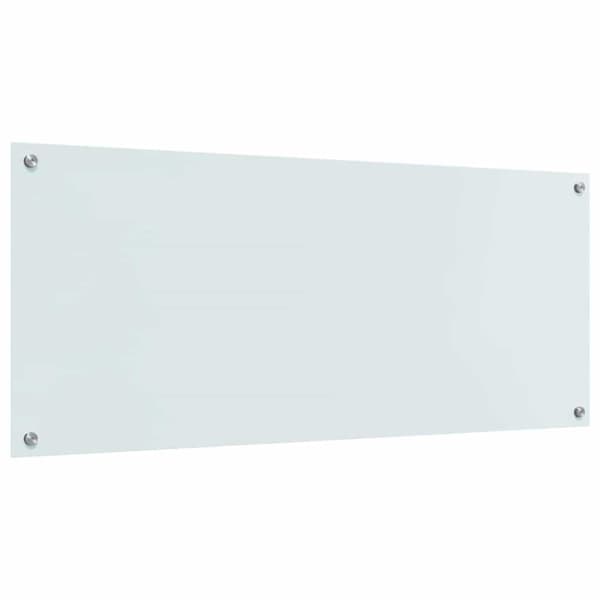 Köksskydd 2 pcs Vit 120 x 50 cm härdat glas
