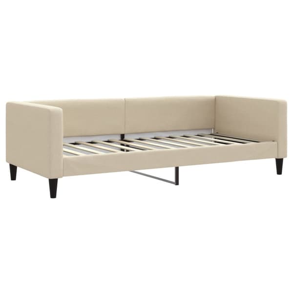 Dagbädd utdragbar gräddvit 90x200 cm tyg