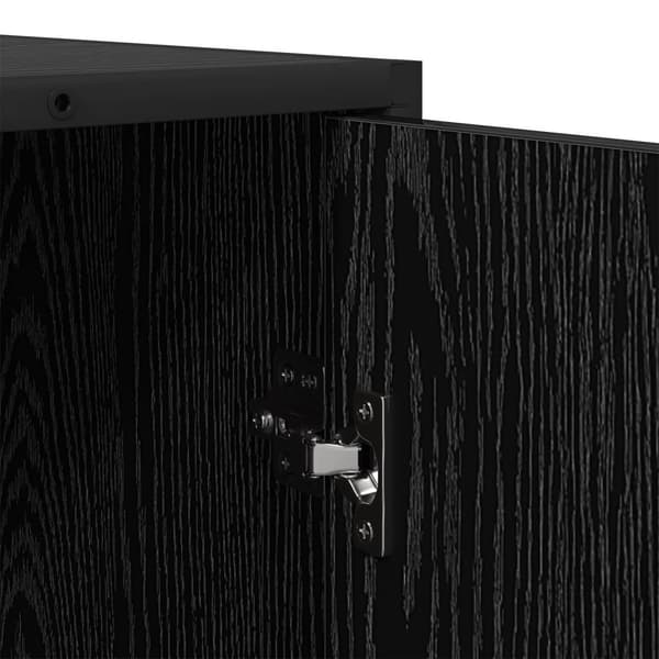 Sideboard Svart ek 92 x 35 x 76 cm Konstruerat trä