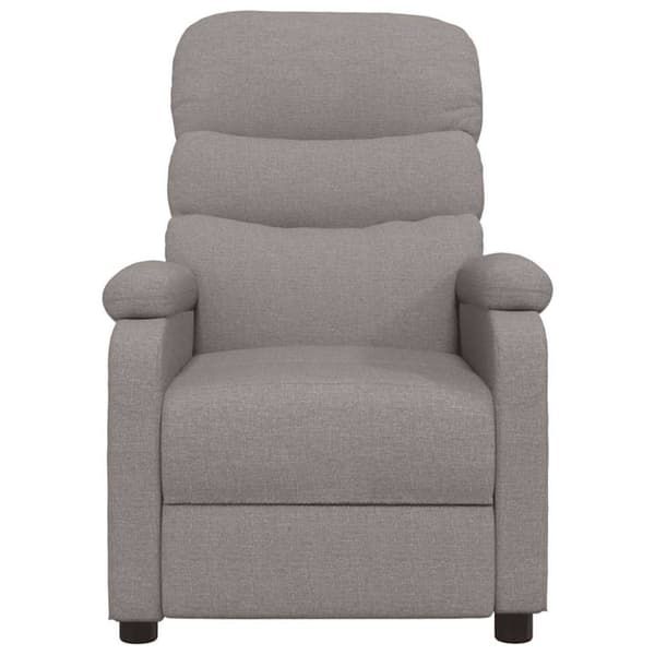 Massagefåtölj taupe tyg