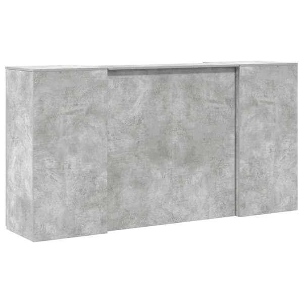 Receptionsdisk betonggrå 200x50x103,5 cm konstruerat trä